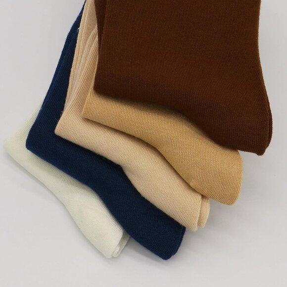 Women 5 Pairs Navy Blue Crew Thin Ankle Height Anti Odor Soft Ankle Socks - Picture 4 of 6